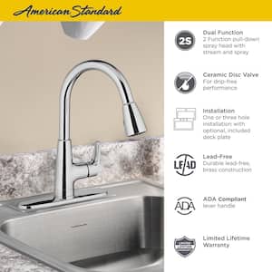 Colony Pro Single-Handle Pull-Down Sprayer Kitchen Faucet in Stainless Steel