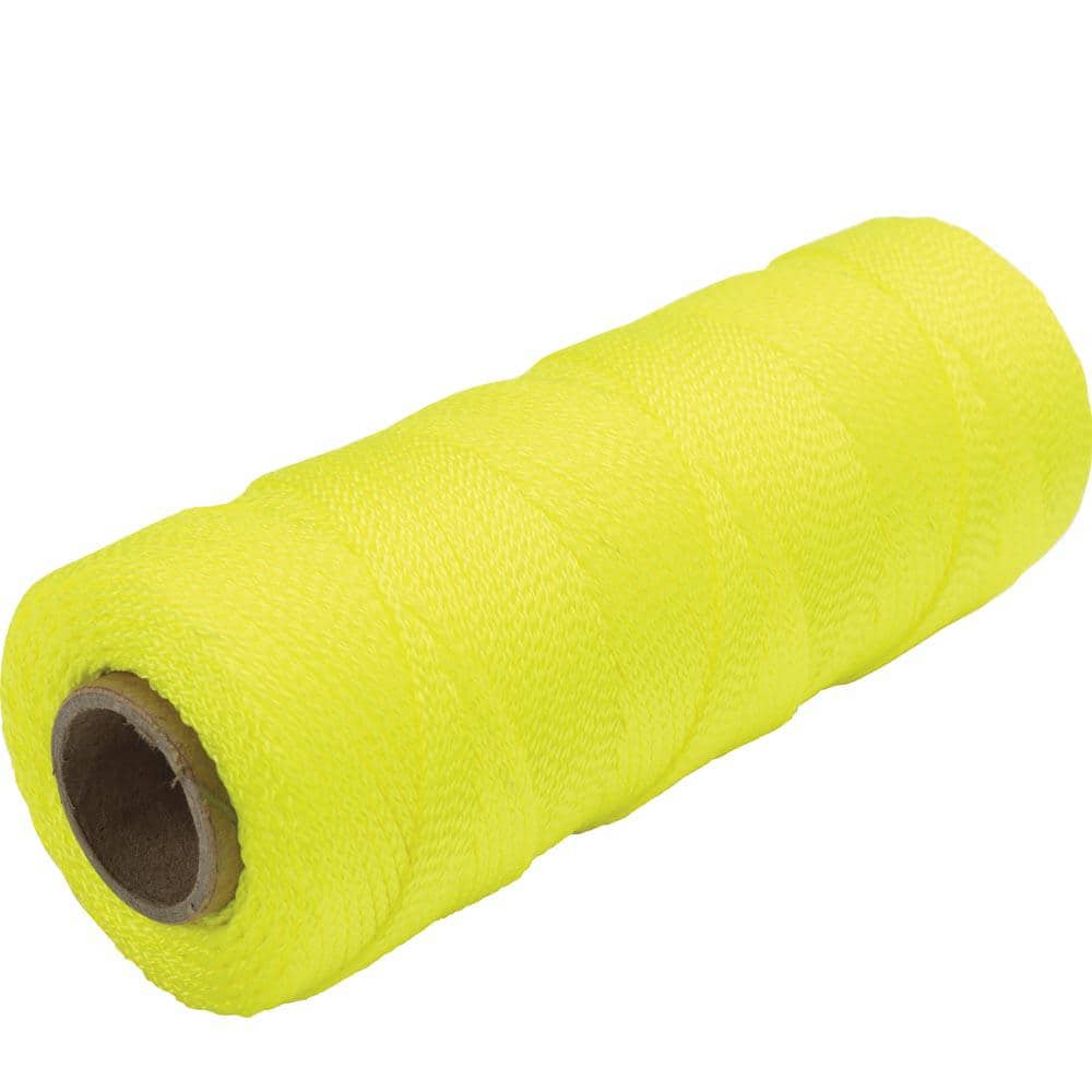 Anvil 500 ft. Fluorescent Yellow Braided Nylon Mason's Line 57476 - The  Home Depot