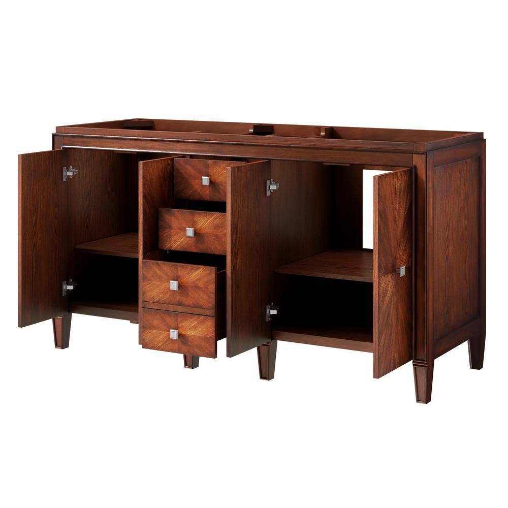 Brentwood 61'' Light Wood Double Vanity with Marble Top