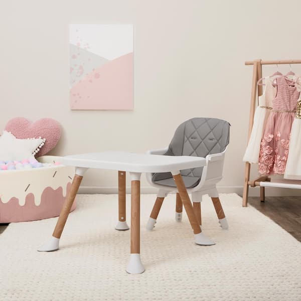 Dream On Me Luna Cool Gray 4 in.1 convertible Highchair