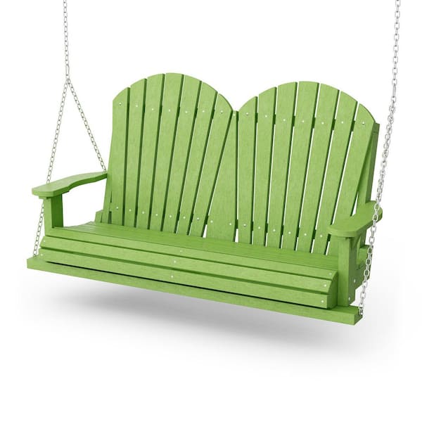 Wildridge Heritage 2-Person Lime Green Plastic Porch Swing