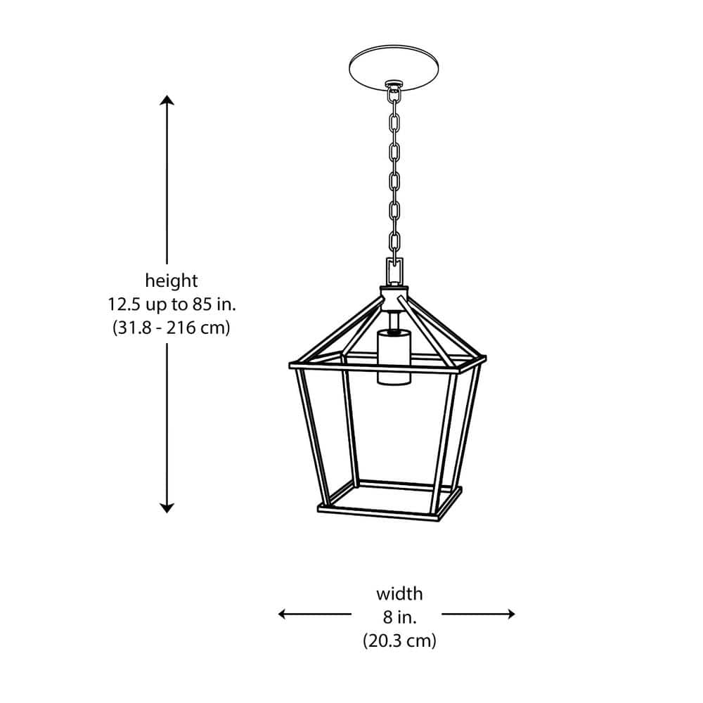 Lacey Too Farmhouse Industrial 8" Black Mini Pendant Light