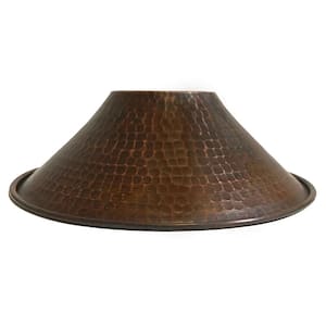 1-Light Oil Rubbed Bronze Hammered Copper Cone Pendant Shade
