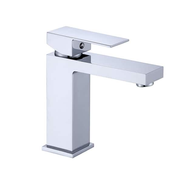 Modern Luxurious Single Handle Single Hole Bathroom Sink Faucet Bathroom Faucet with Handle in Chrome