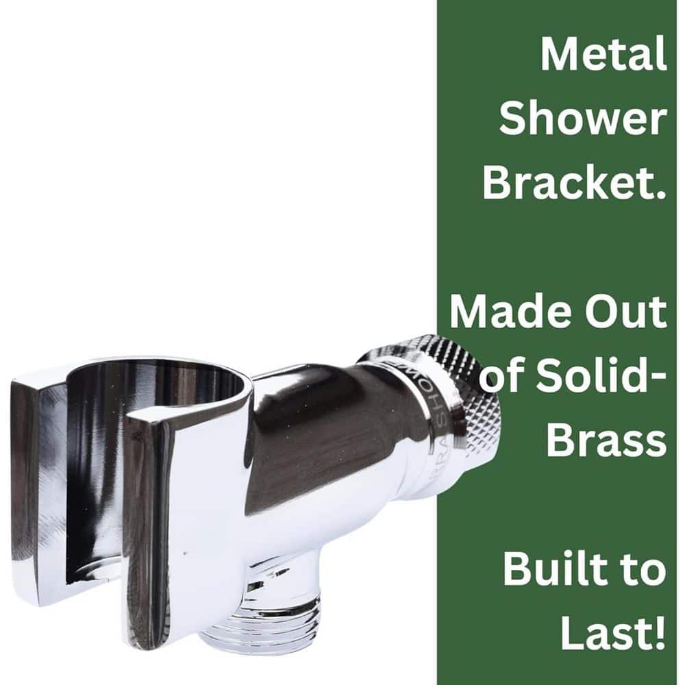 Chrome Solid Brass Wall-Mounted Handheld Shower Bracket