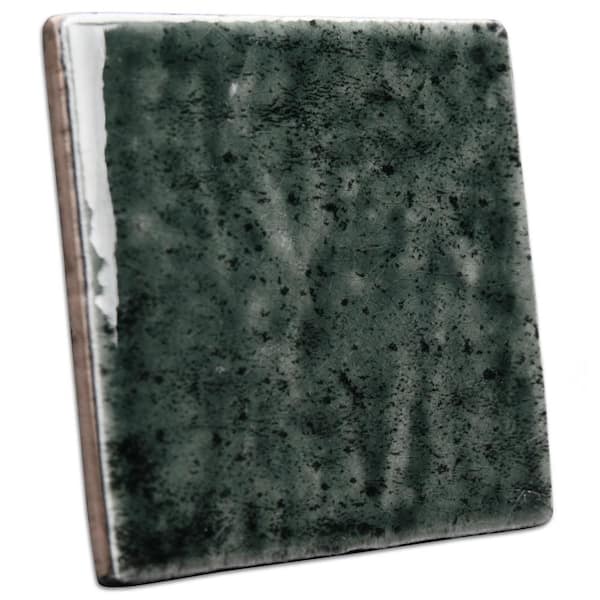 Menorca Black 4 in. x 4 in. Ceramic Wall Tile (6.6 sq. ft./Case)