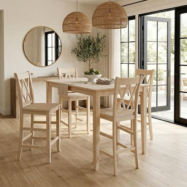 International Concepts Unfinished Solid Wood Pub/Bar Table K-3048