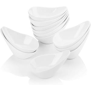 4.5 in. Ceramic White Ramekins Souffle Dishes for Creme Brulee(Set of 12)