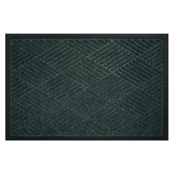 Graphite Grid Green colored 48 in. x 72 in. Indoor/Outdoor Doormat
