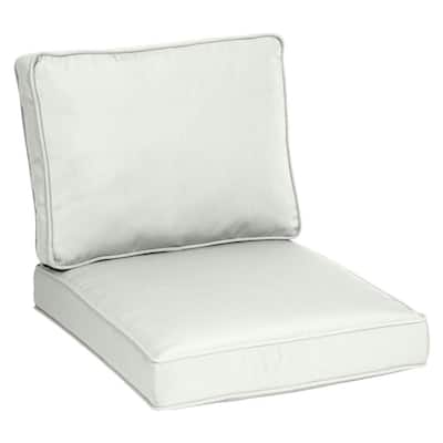 Solid White Outdoor Cushions Patio Furniture The Home Depot