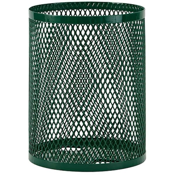 Portable 32 Gal. Green Diamond Commercial Trash Can