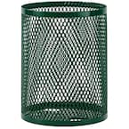 Portable 32 Gal. Green Diamond Commercial Trash Can