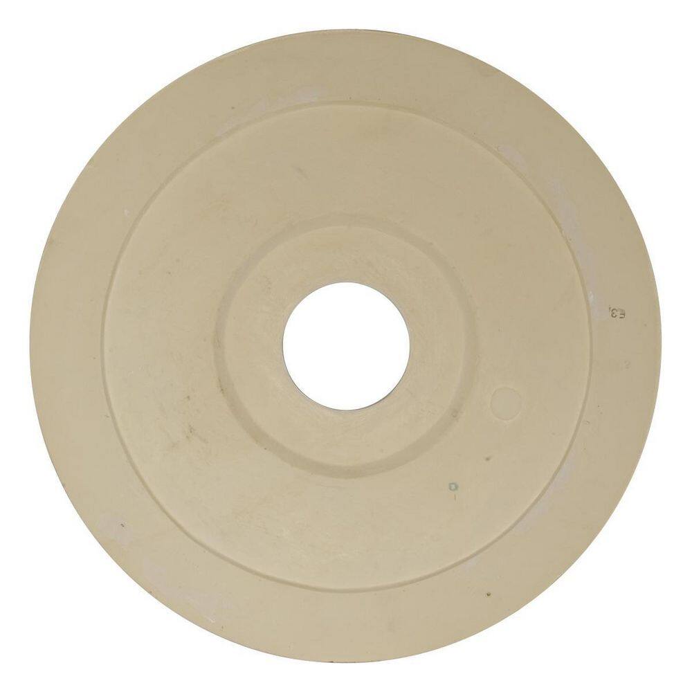 Primed Gray Round Beaded Ceiling Medallion, 18-Inch