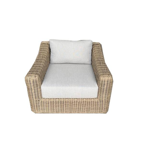 Tullum Gray Cushioned Arm Chair Outdoor, Olefin Outdoor Furniture