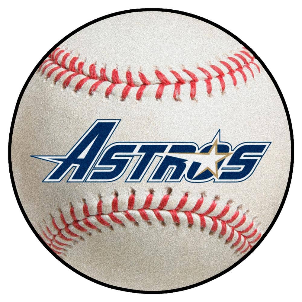 FANMATS Houston Astros White ft. x ft. Round Baseball Area Rug 1741  The Home Depot