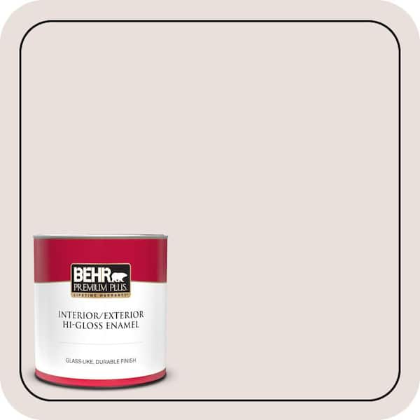 BEHR PREMIUM PLUS 1 qt. #730A-2 Cloud Nine Hi-Gloss Enamel Interior/Exterior Paint & Primer