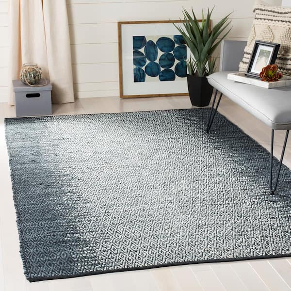 SAFAVIEH Vintage Leather 6 ft. x 6 ft. Square Gray/Cream Diamond