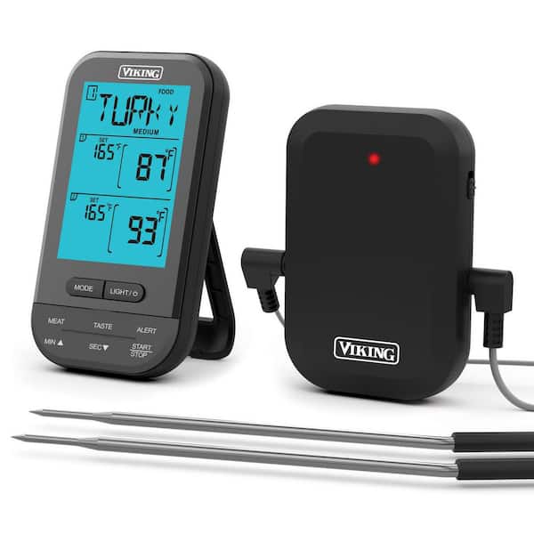 Dual Probe Digital Wireless Thermometer, Black