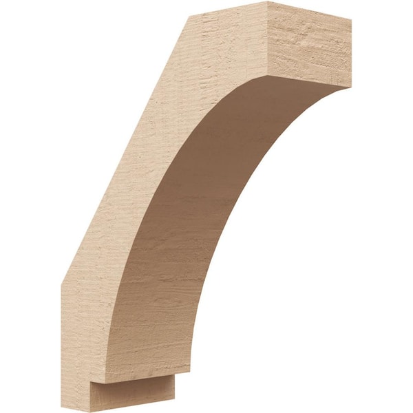 Ekena Millwork 5 in. x 16 in. x 12 in. Imperial Rough Cedar Woodgrain Timberthane Polyurethane Knee Brace, Primed