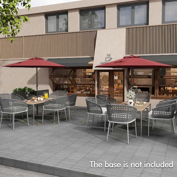 Gymax 8.5 ft. Outdoor Patio Umbrella Modern Table Umbrella W/8