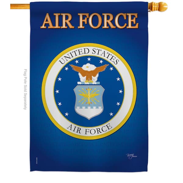 Breeze Decor 2.3 ft. x 3.3 ft. Air Force House Flag 2-Sided Armed ...