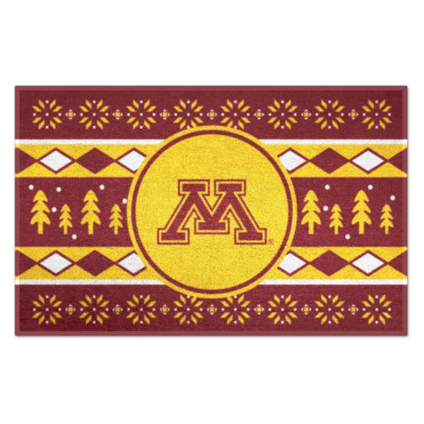 FANMATS Minnesota Golden Gophers Holiday Sweater Maroon 1.5 ft. x 2.5 ft. Starter Area Rug