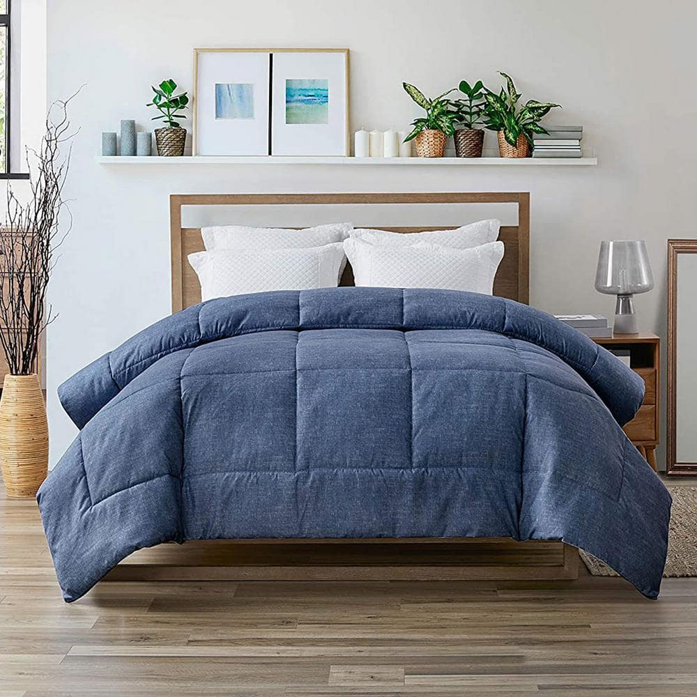 Full Dark Indigo Down Alternative Microfiber Comforter Set