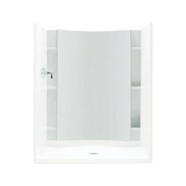 STERLING Accord 1-1/4 in. x 48 in. x 77 in. 1-piece Direct-to-Stud Shower Back Wall with Backers in White