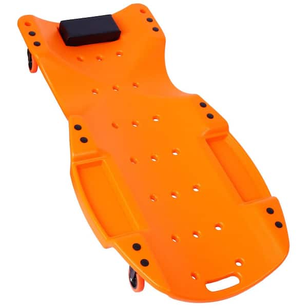 Ami 48 in. Plastic Creeper Blow Molded HDPE Body 440 lbs. Capacity ORANGE Dolly