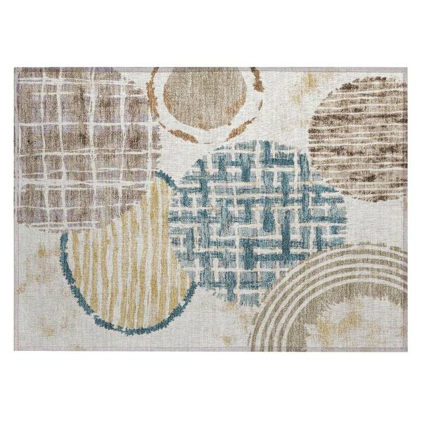Chantille Machine Washable Indoor/Outdoor Abstract ACN2998 Ivory 3 ft. x 4 ft. Area Rug