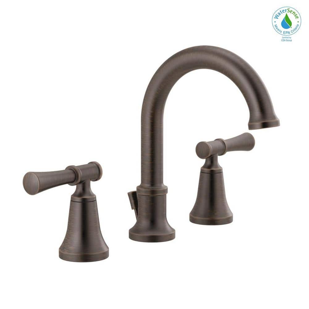 Delta Chamberlain 8 in. Widespread 2-Handle Bathroom Faucet in Venetian ...