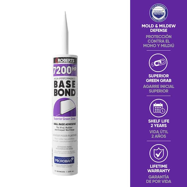 0.34 qt. 24 Hour Dry Time Vinyl Rubber and Carpet Wall Base Floor Adhesive in Light Tan 11 oz.