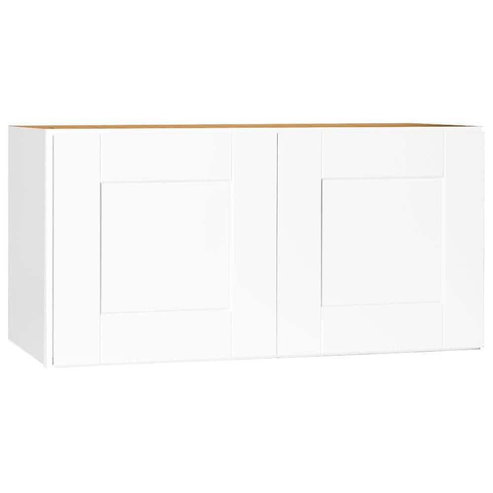 Shaker 30 in. W x 12 in. D x 15 in. H Assembled Wall Bridge Cabinet in Satin White price history on PriceWatchPro