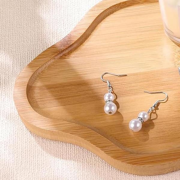 7.9 in. Wood Decorative Serving Tray for Candles Perfume, Cloud Shape, Light Wood Brown