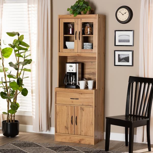Laurana Oak Brown Buffet with Hutch
