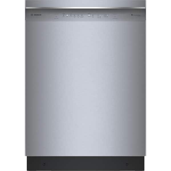 Bosch 300 Series 24 in. Stainless Steel Front Control Built-In Dishwasher with Stainless Steel Tub and 3rd Rack