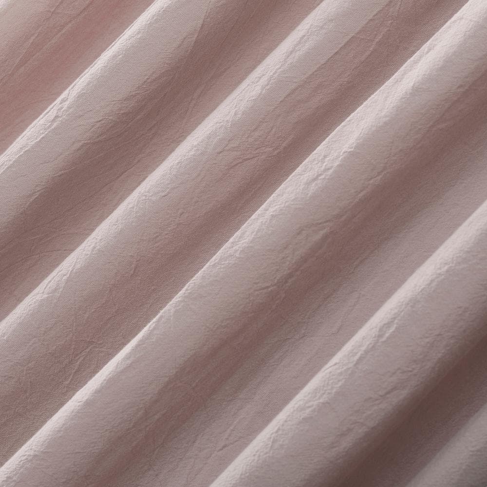 Rose Quartz Cotton Light-Filtering Tab Top Curtain Panel
