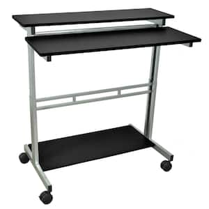 39.5 in. Rectangular Black Standing Desks with Adjustable Height