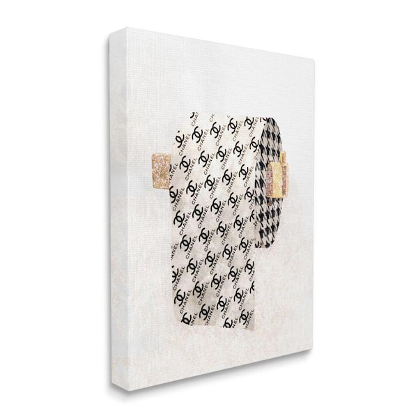 Stupell Industries Fashion Glam Toilet Paper Designer Detailing By Ziwei Li Unframed Print Abstract Wall Art 24 in. x 30 in.
