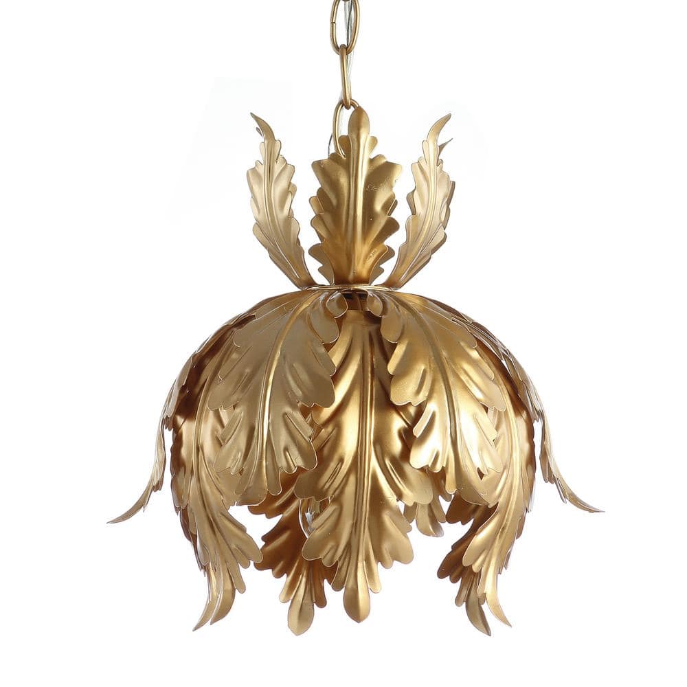Elegant 12" Gold Adjustable LED Pendant - Contemporary Geometric Design