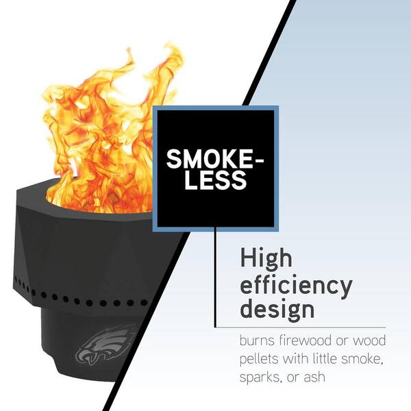 BLUE SKY OUTDOOR LIVING Ridge NFL 15.7 in. x 12.5 in. Round Steel Smokeless Wood  Pellet Portable Fire Pit with Bag, Screen-Los Angeles Chargers  PFP1513CHARGERS - The Home Depot