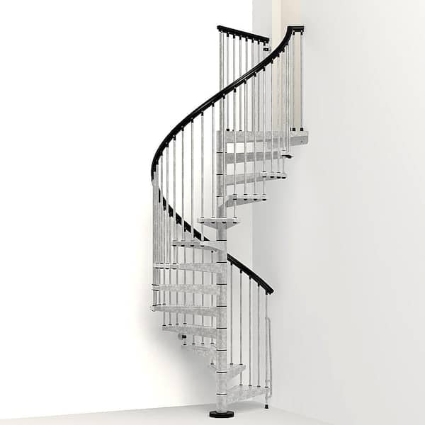 Arke Enduro 63 in. Galvanized Steel Spiral Staircase Kit