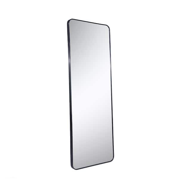Unbranded 22 in. W x 65 in. H Rectangular Framed Full-Length Wall Bathroom Vanity Mirror in Black