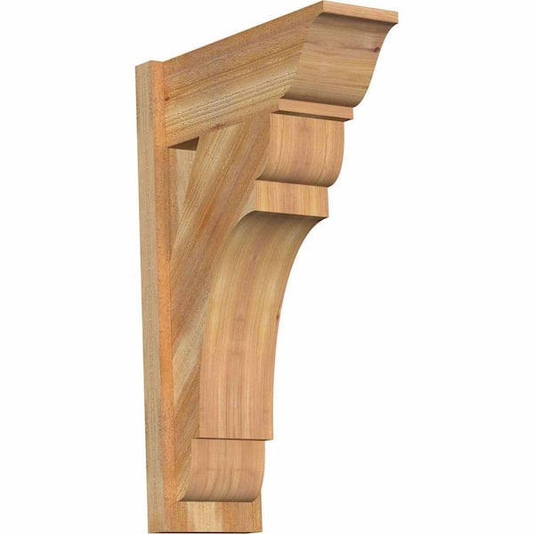 Ekena Millwork 8 in. x 32 in. x 20 in. Olympic Traditional Rough Sawn Western Red Cedar Outlooker