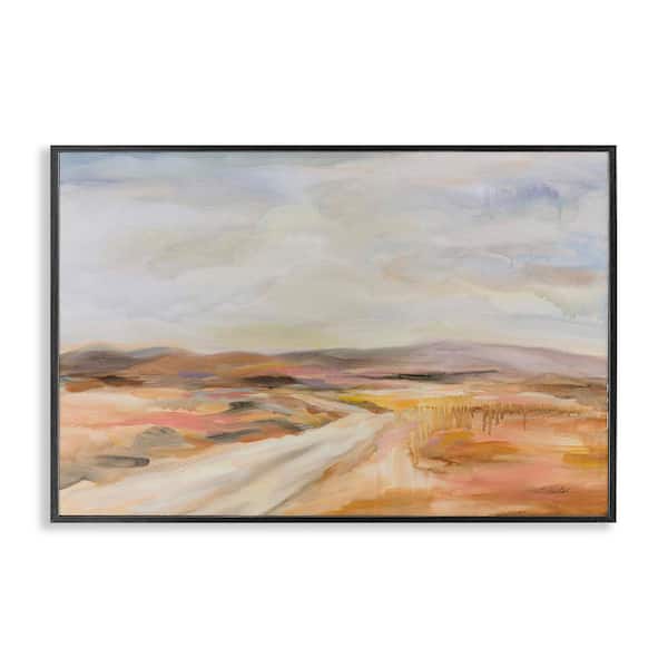 Stupell Industries White Desert Road by Silvia Vassileva Black Framed Nature Giclee Art Print 20 in. x 30 in.