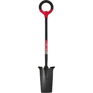 7 in. Red Polypropylene Handle, 41 in. PRO-Lite Carbon Steel Garden Spade Shovel