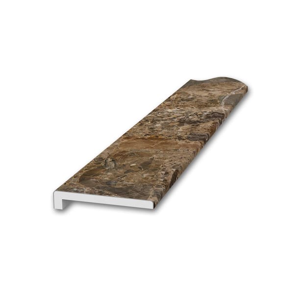 FlexStone 3 in. x 95 in. Standard Trim with 3/8 in. Lip in Breccia Paradiso
