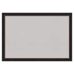 Salon Scoop Red Black Wood Framed Grey Corkboard 26 in. x 18 in. Bulletin Board Memo Board