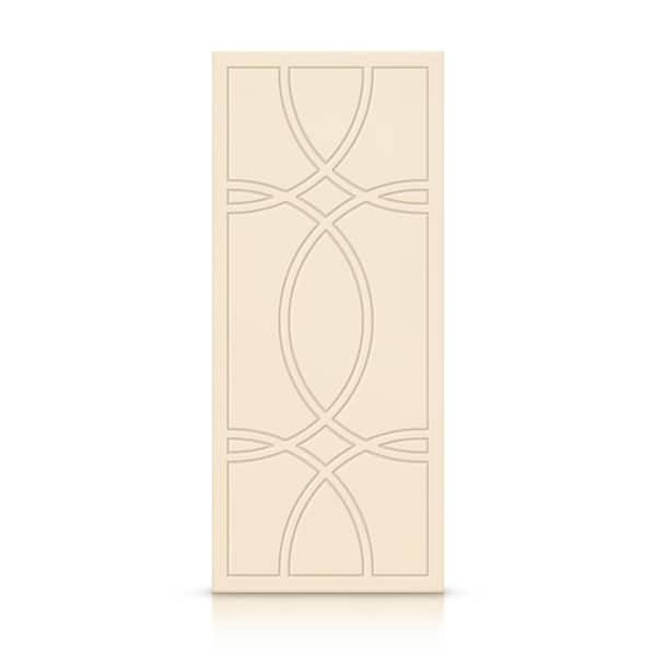 CALHOME 24 in. x 80 in. Hollow Core Beige Painted Composite MDF Interior Door Slab
