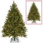 4.5 ft. Downswept Douglas Fir Artificial Christmas Tree with Dual Color LED Lights